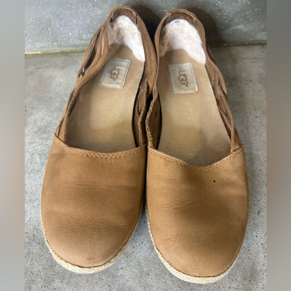 Ugg Tippie Slip On Cicily Chestnut Flat Suede Women’s Size 8 Tan Nubuck - Picture 7 of 11
